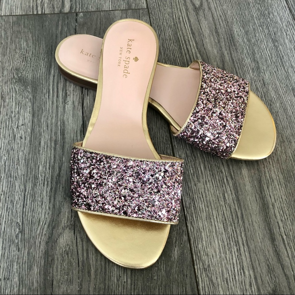 Kate Spade Madeline Glitter Slides Sandals
